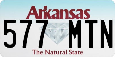 AR license plate 577MTN