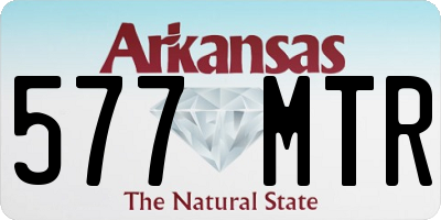 AR license plate 577MTR