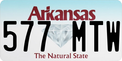 AR license plate 577MTW