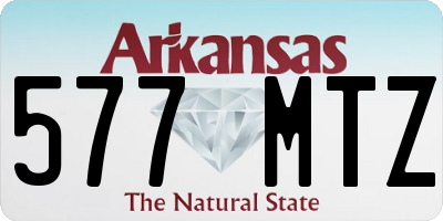 AR license plate 577MTZ