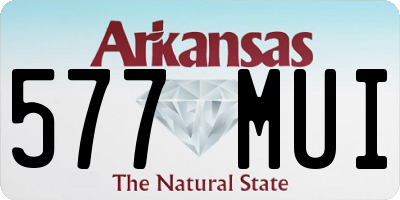 AR license plate 577MUI