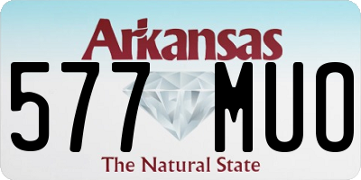 AR license plate 577MUO