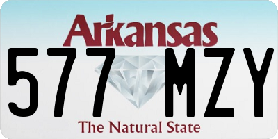AR license plate 577MZY
