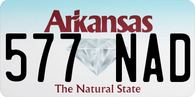 AR license plate 577NAD