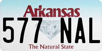AR license plate 577NAL
