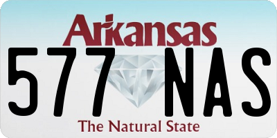 AR license plate 577NAS