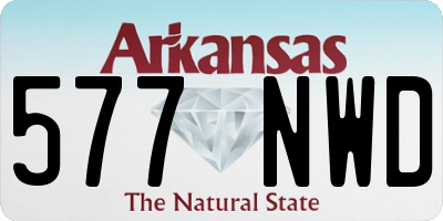 AR license plate 577NWD