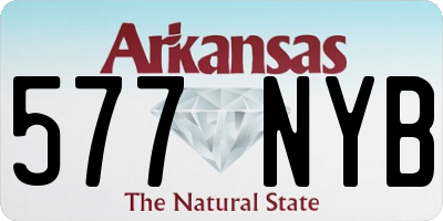 AR license plate 577NYB