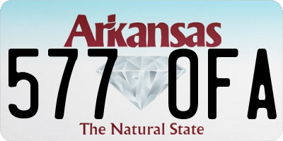 AR license plate 577OFA