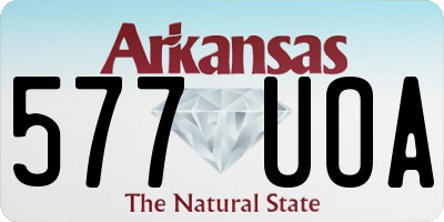 AR license plate 577UOA