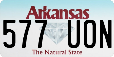 AR license plate 577UON