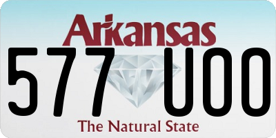 AR license plate 577UOO