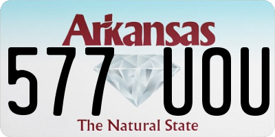 AR license plate 577UOU