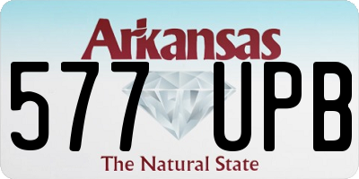 AR license plate 577UPB