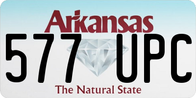 AR license plate 577UPC