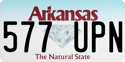 AR license plate 577UPN