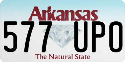 AR license plate 577UPO