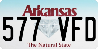 AR license plate 577VFD