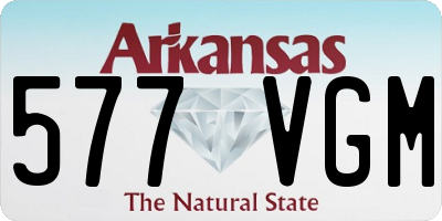 AR license plate 577VGM
