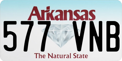 AR license plate 577VNB
