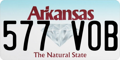 AR license plate 577VOB