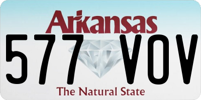 AR license plate 577VOV