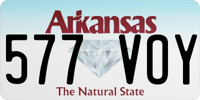 AR license plate 577VOY