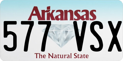 AR license plate 577VSX