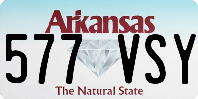 AR license plate 577VSY