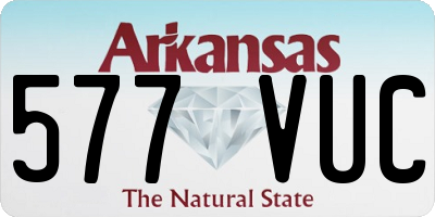 AR license plate 577VUC