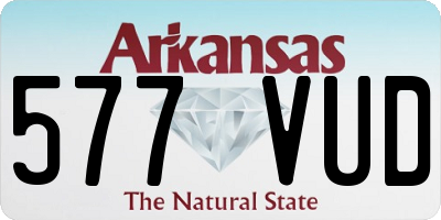 AR license plate 577VUD