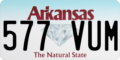 AR license plate 577VUM
