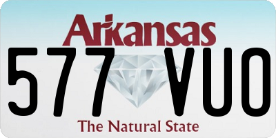 AR license plate 577VUO