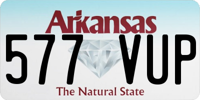 AR license plate 577VUP