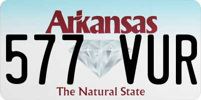 AR license plate 577VUR