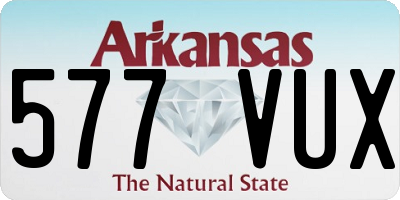 AR license plate 577VUX