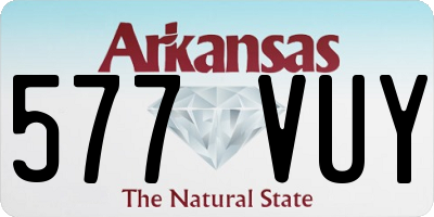 AR license plate 577VUY