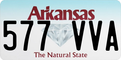AR license plate 577VVA