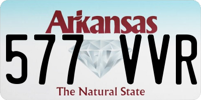 AR license plate 577VVR