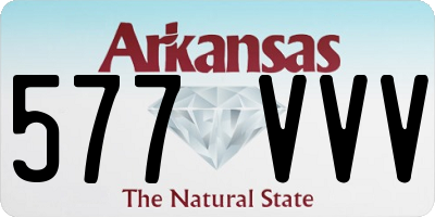 AR license plate 577VVV
