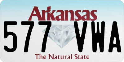 AR license plate 577VWA
