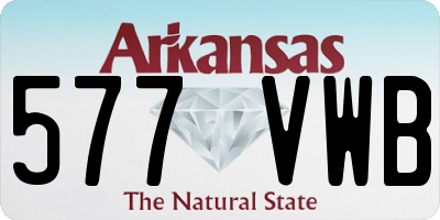 AR license plate 577VWB