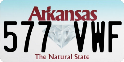 AR license plate 577VWF