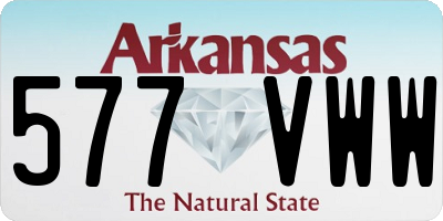 AR license plate 577VWW