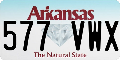 AR license plate 577VWX