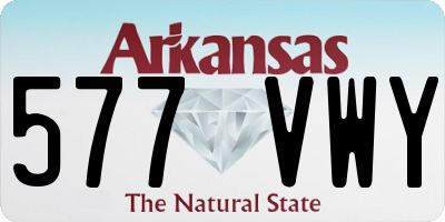 AR license plate 577VWY