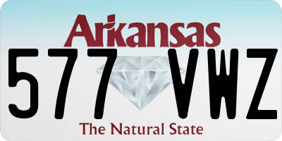 AR license plate 577VWZ