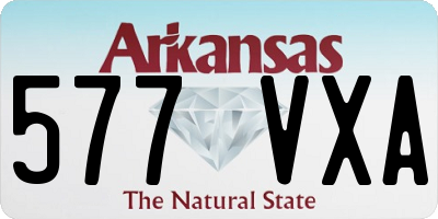 AR license plate 577VXA