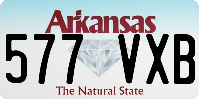 AR license plate 577VXB