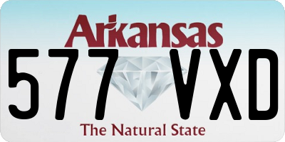 AR license plate 577VXD